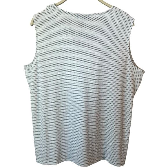 ADRIANNA PAPELL SLEEVELESS V-NECK RUFFLE WOMENS BUSINESS DRESS BLOUSE - Picture 2 of 8